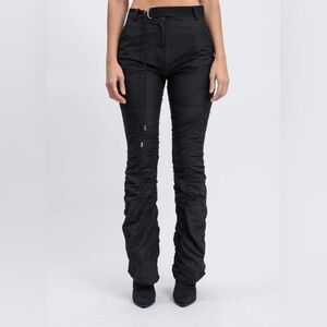 BLACK SHIRRING PANTS